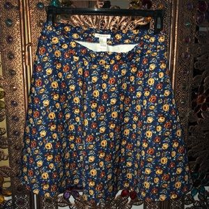 Forever 21 Floral Fall Skirt